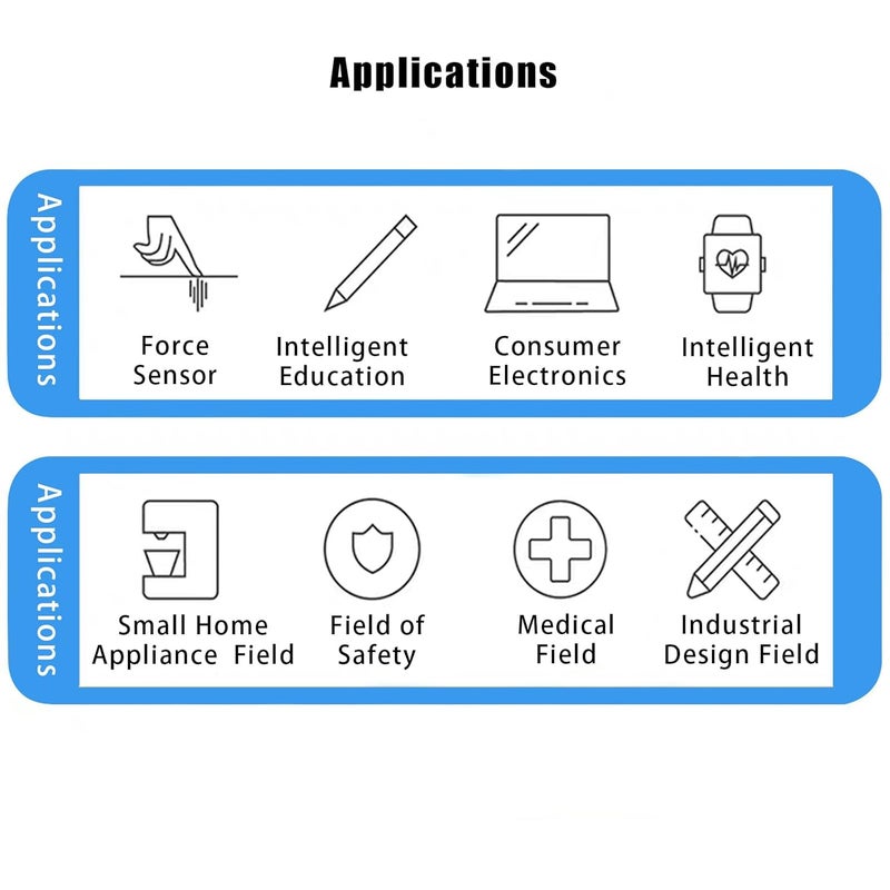 Flylin مستشعر ضغط الفيلم الرقيق، مستشعرات الانحناء المرنة ZD10-100 نوع المقاومة مقاوم حساس للقوة FSR 50g-10kg - Image 5